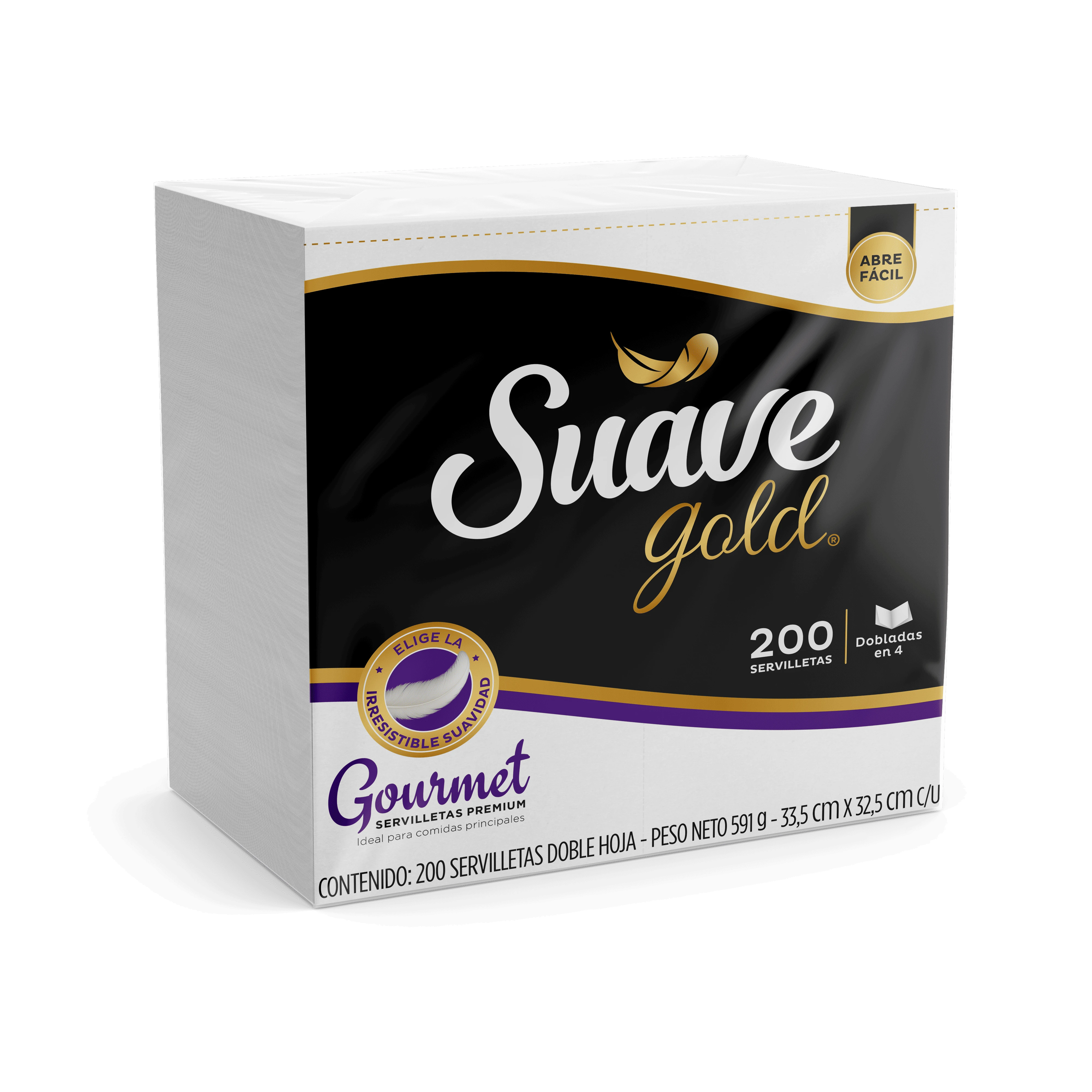 SERVILLETA SUAVE GOLD GOURMET 200H