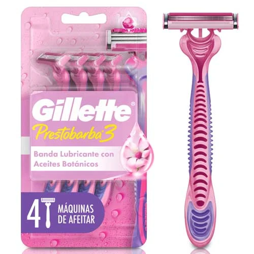 MAQUINA DE AFEITAR PRESTOBARBA 3 MUJER 4U